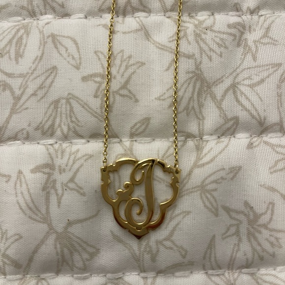 C Wonder ornate initial J necklace - Picture 2 of 2